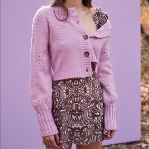 For Love & Lemons knit crop Mia Piontelle size S in Purple